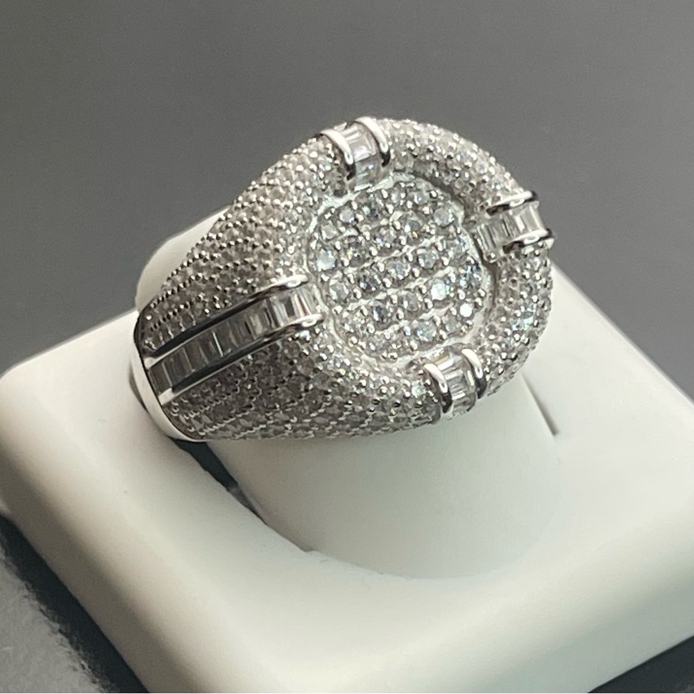 Solid 925 Silver Size 9 Men's Ring - image 1